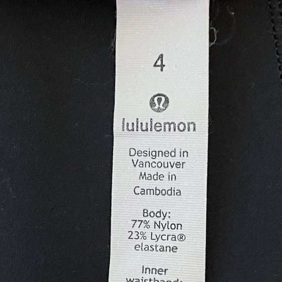Lululemon Black Crop Leggings - size 4 (#2) - Picture 6 of 7